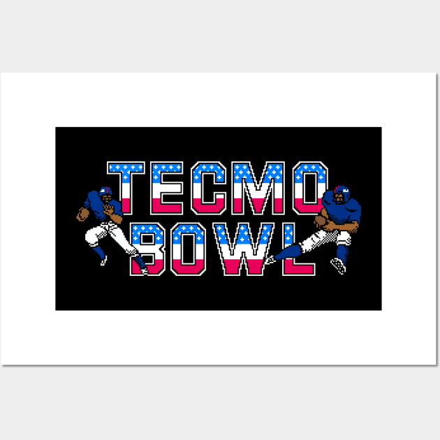 Tecmo Bowl Football - New York Wall Art by The Pixel League